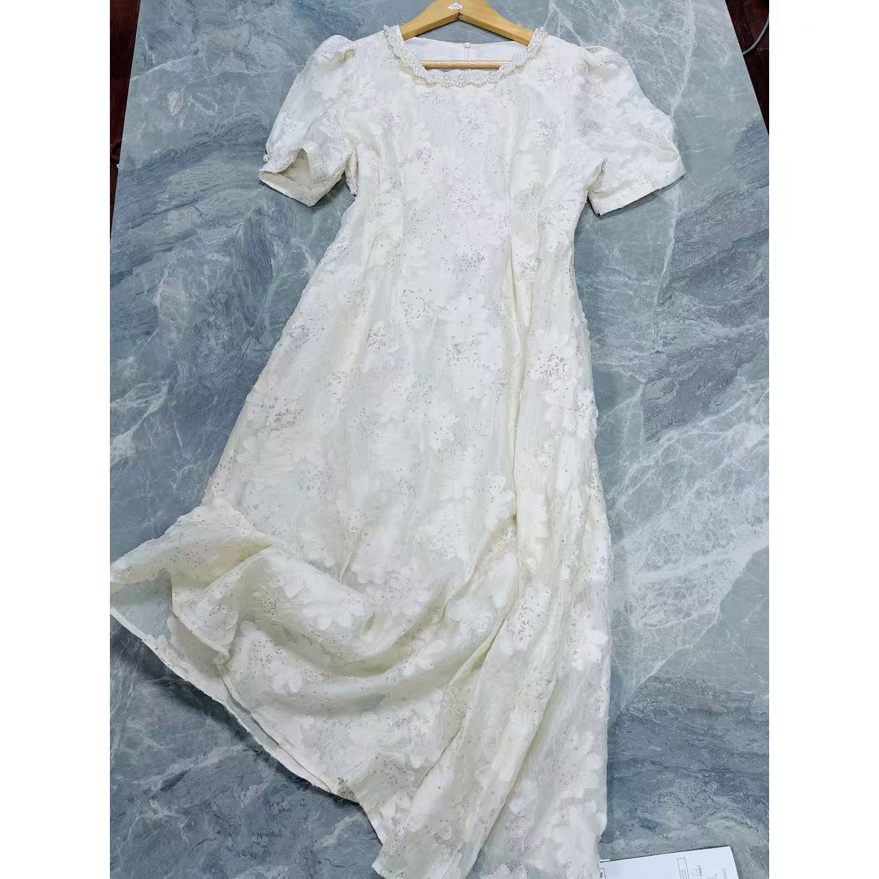 【SC-84】2025夏季新款短袖长款连衣裙百搭连衣裙长款裙子女