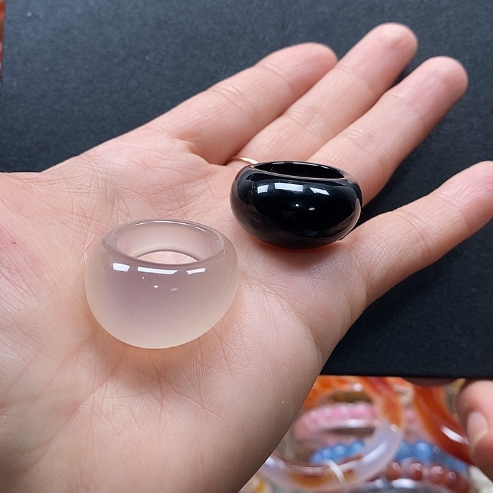 树***了玛瑙/玉髓未镶嵌戒指港18/20不退换