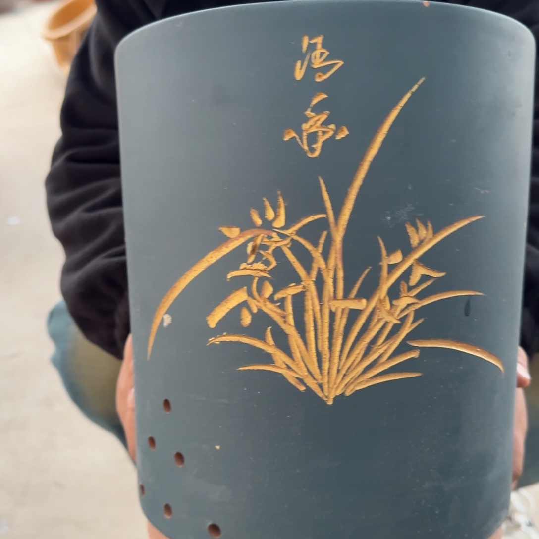紫砂花盆口径17.22口径