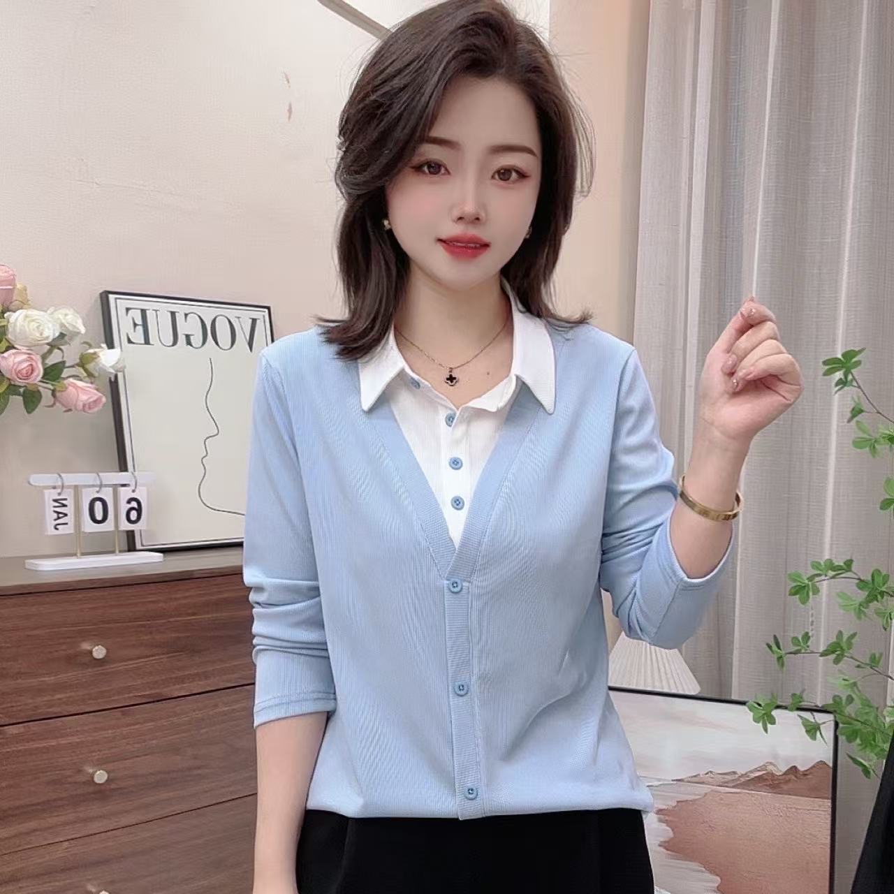 2025春秋气质显瘦常规薄款宽松衬衫上衣极简风温婉大方衣服