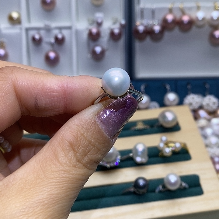 首饰珠宝淡水珍珠银S925镶嵌