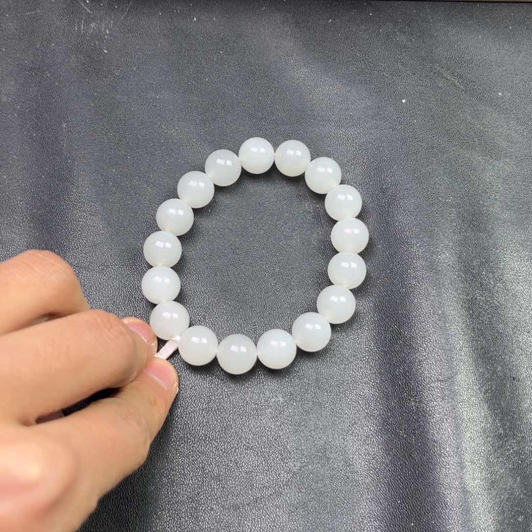 和田玉手链未镶嵌多样性野牛沟羊脂玉卡12货头