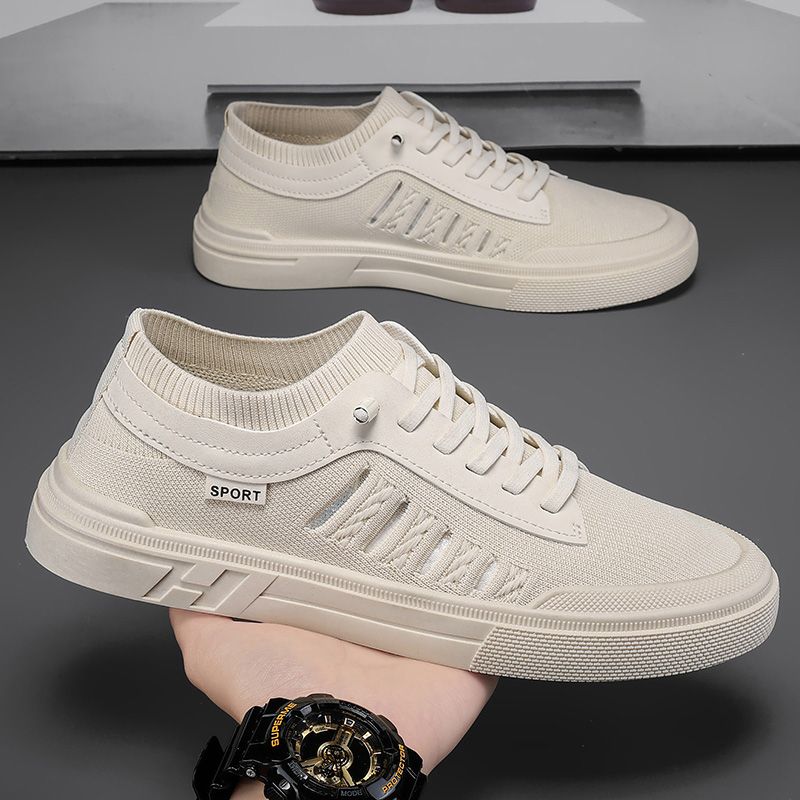 夏季男鞋透气网面薄款防臭运动鞋男士开车一脚蹬飞织板鞋CK205