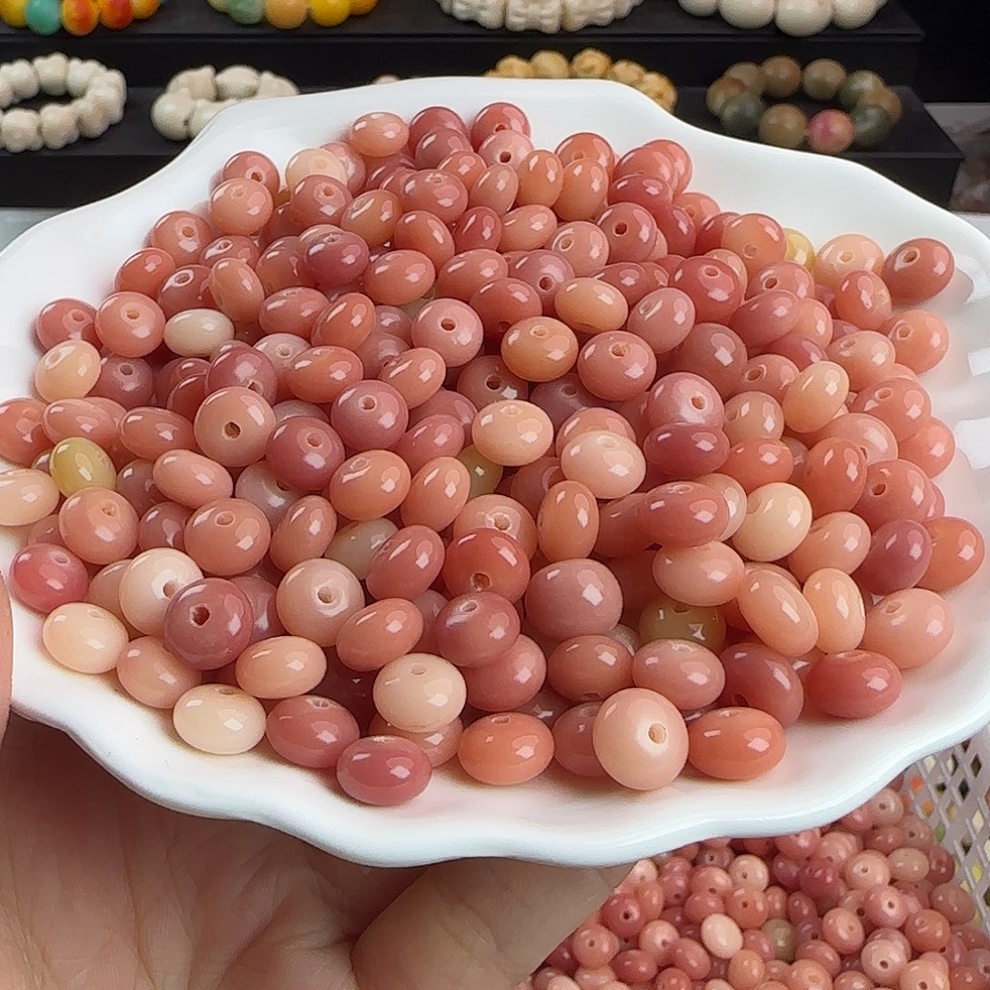 菩提根/象牙果手串微瑕卡9紫罗兰算盘150颗