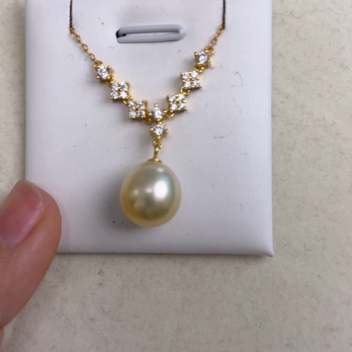 【闪购商品】海水珍珠颈饰银S925镶嵌12mm