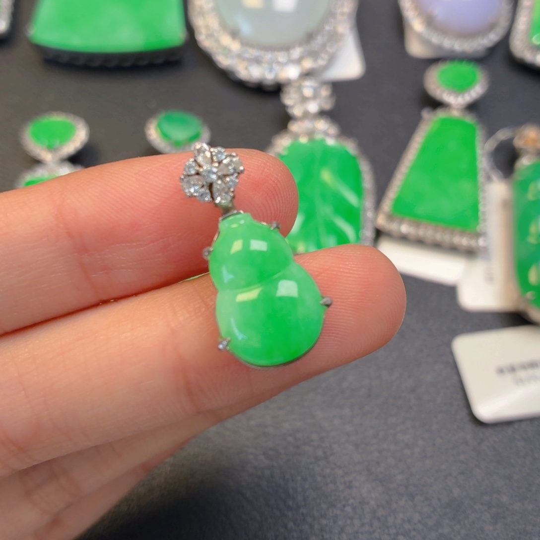 翡翠银S925镶嵌颈饰