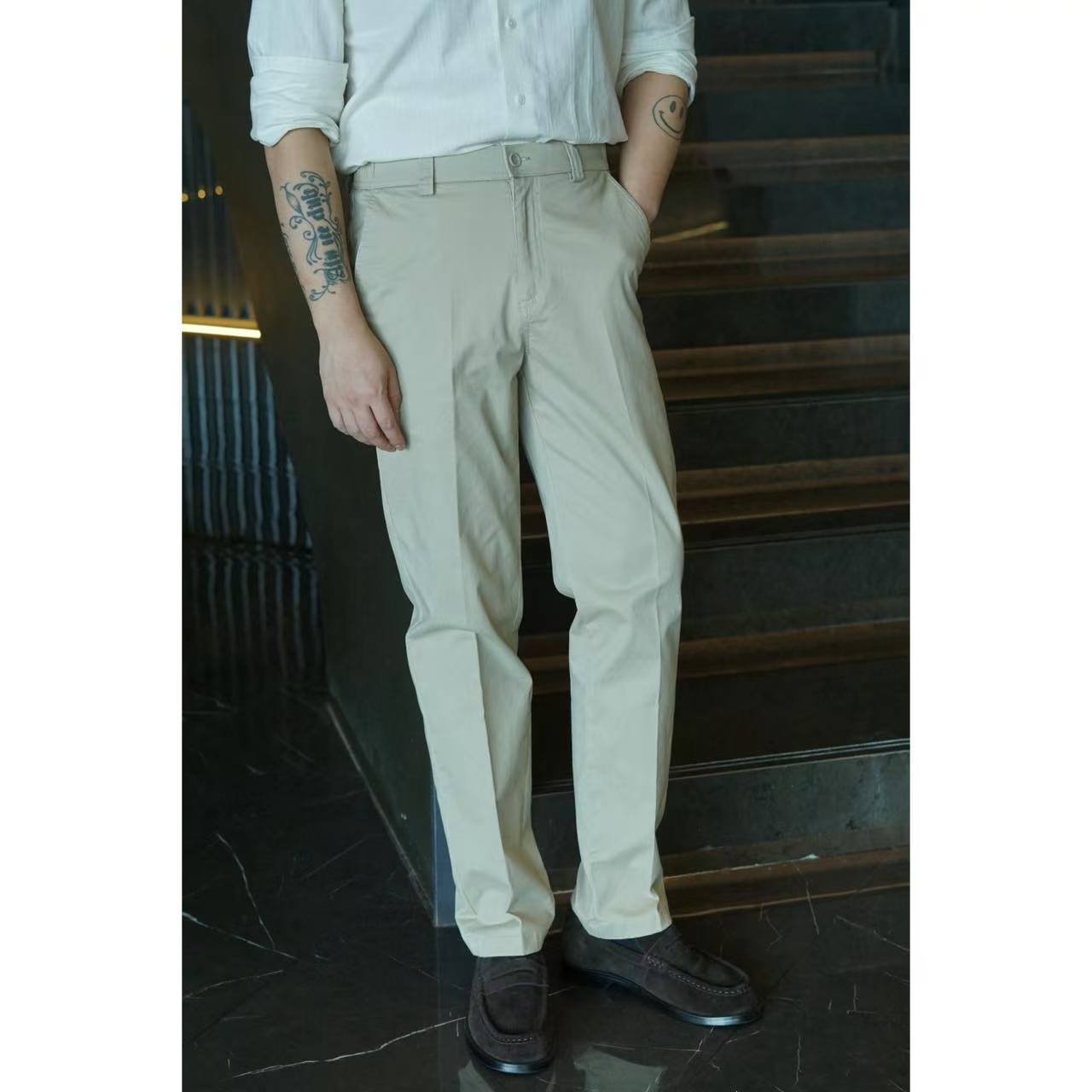 和一合集秋季新款直筒松紧弹力纯色高级感轻熟百搭通勤商务休闲裤