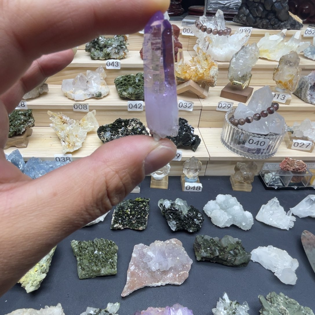 石材天然克鲁兹晶簇摆件创意