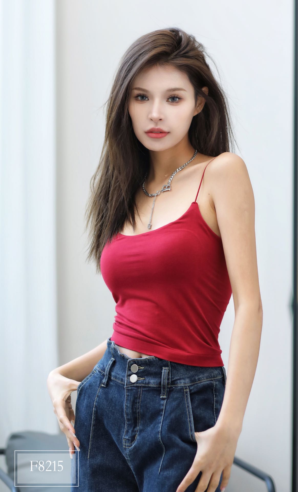 8215美背气质通勤静电显瘦短款百搭打底性感夏季紧身洋气吊带