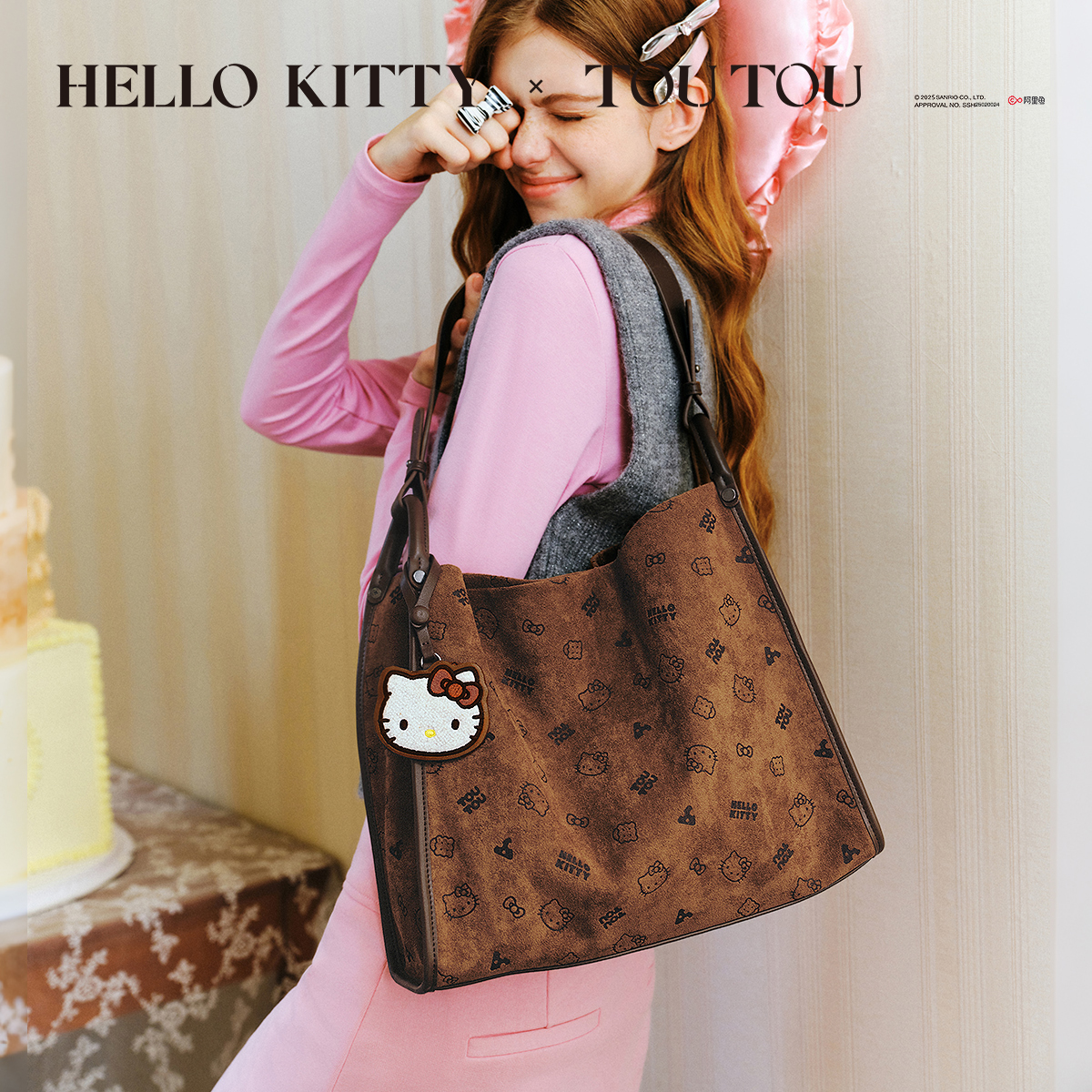 toutou凯蒂猫hellokitty大容量托特包哈喽kt通勤单肩腋下包礼物女