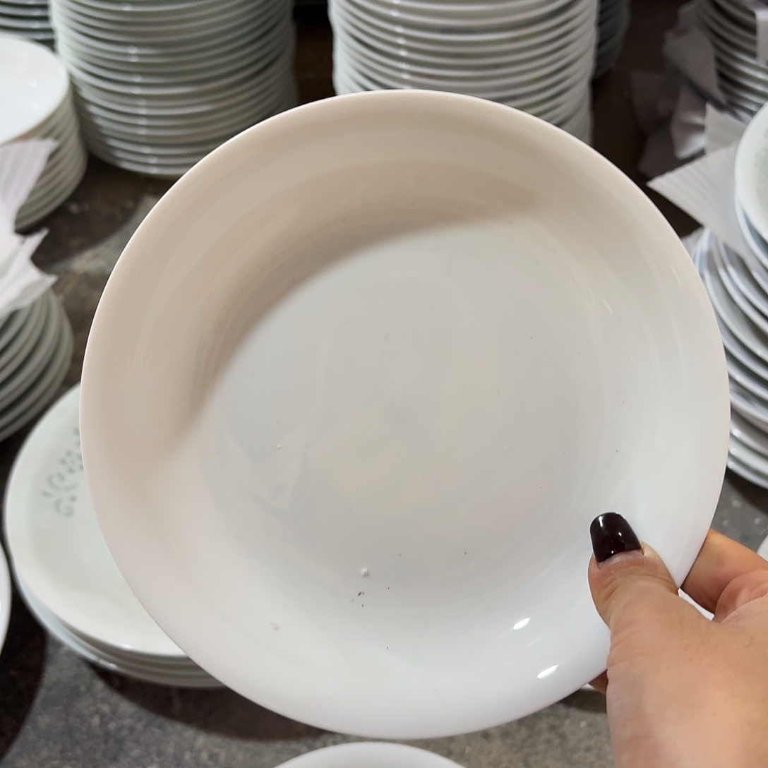 白瓷景德镇7英寸盘白素两个