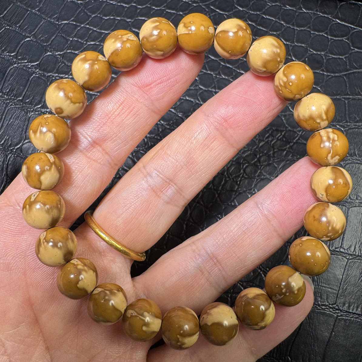 10圆珠花皮纯实心紫金鼠手串