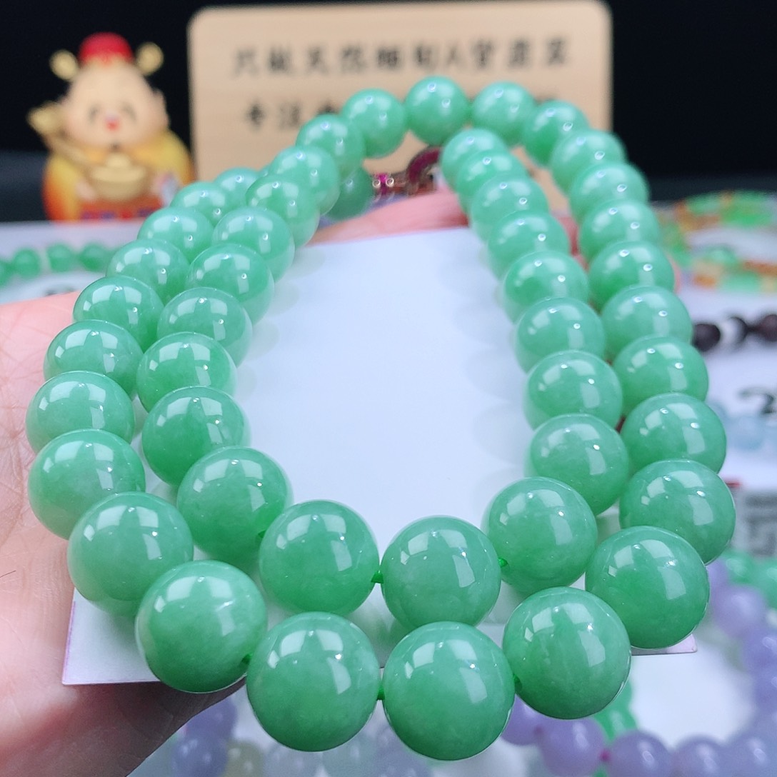 翡翠手链未镶嵌卡12.5mm