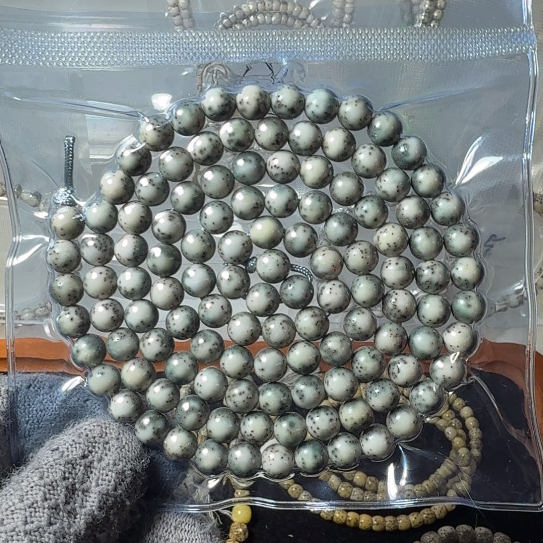 星月菩提吊坠石玉园珠108