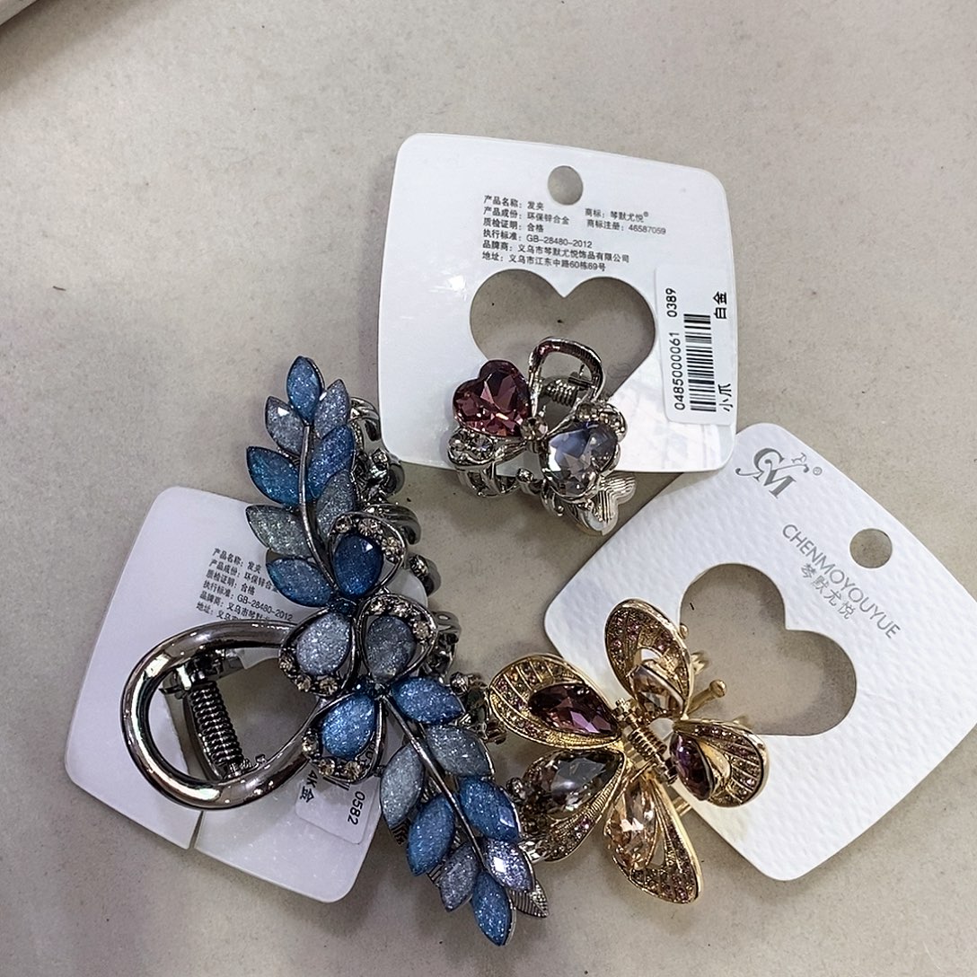 仿水晶合金抓夹头饰