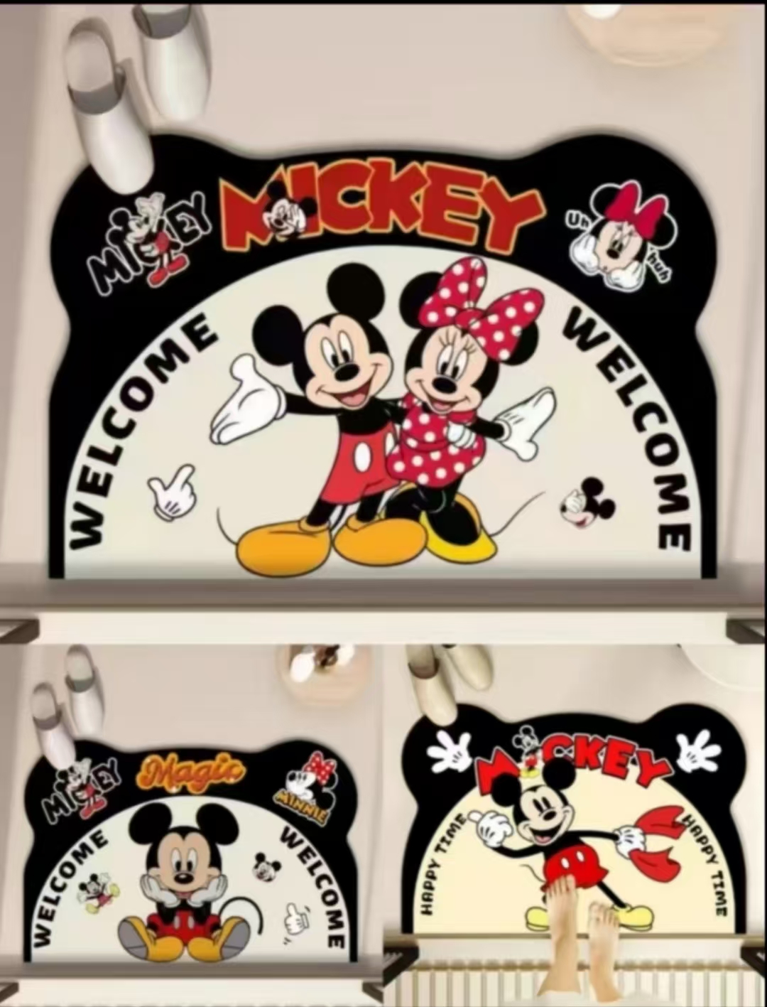 【异形米老鼠】到手三件卫生间门口吸水防滑垫脚垫卡通地垫