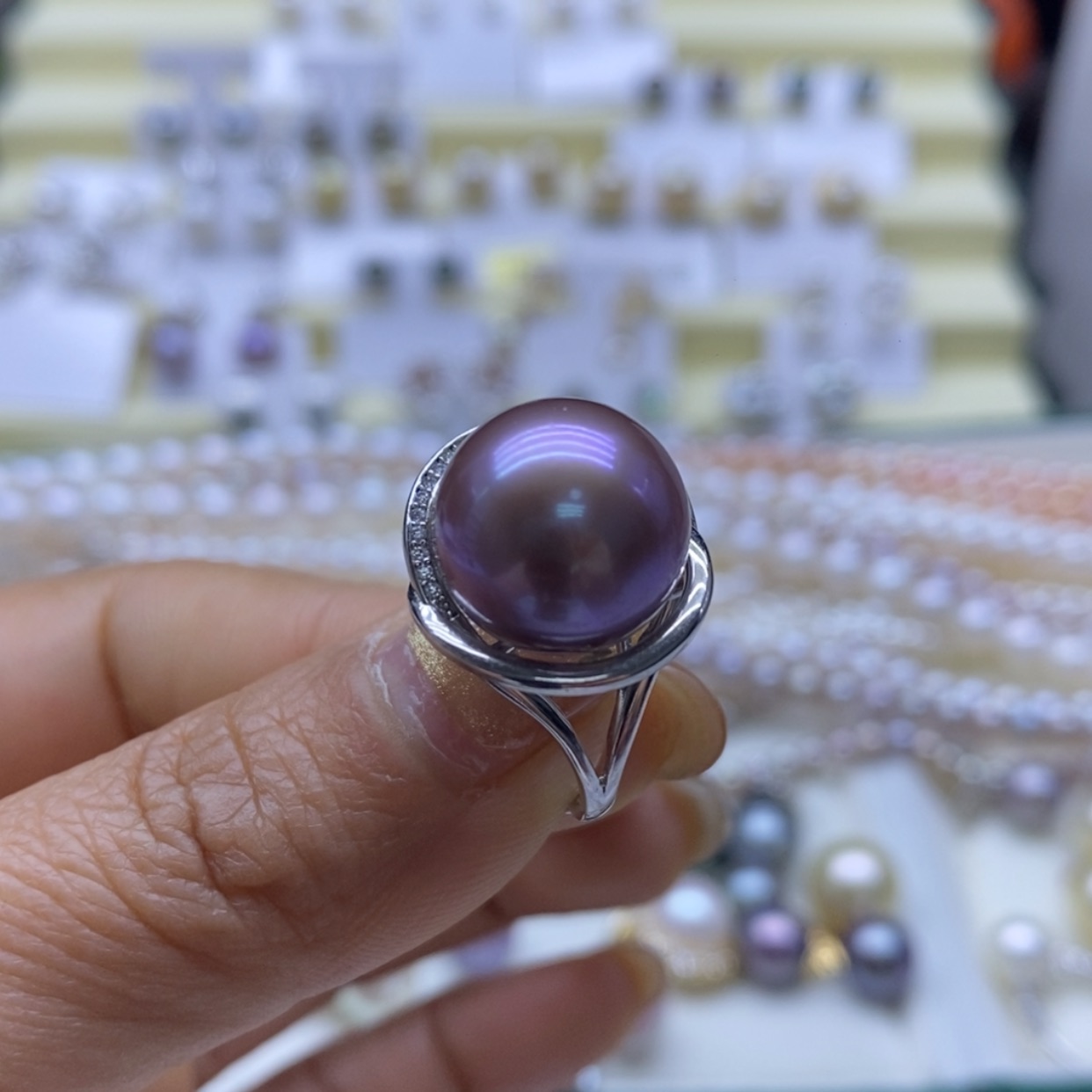【闪购商品】淡水珍珠戒指银S925镶嵌