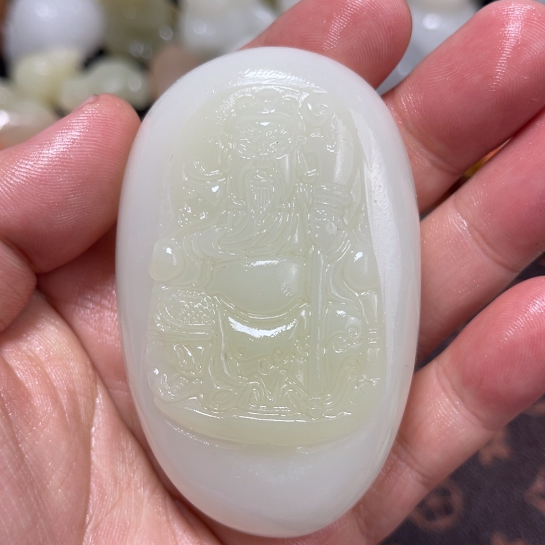 石材石材方解石手把件不退换