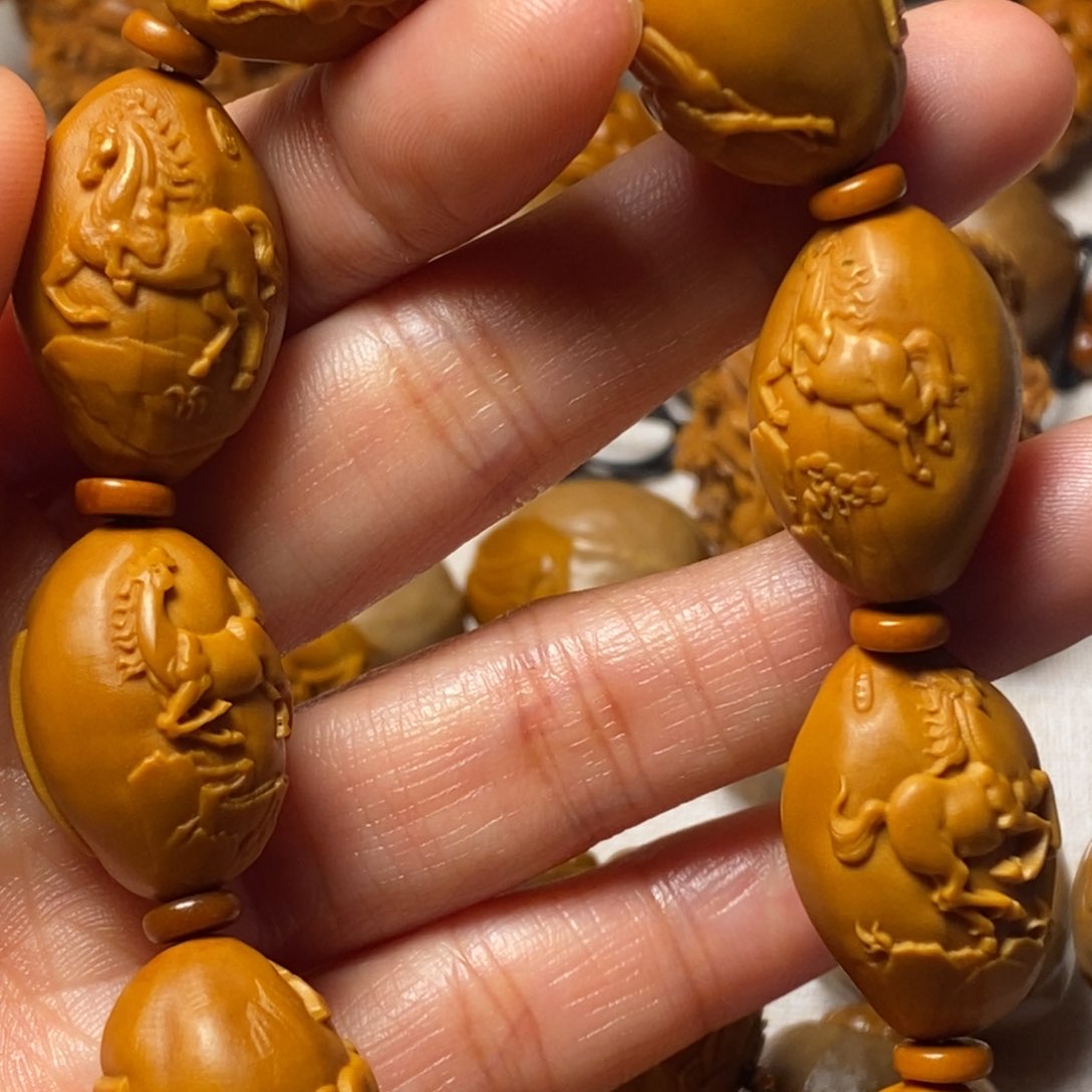 橄榄核手串/手链八骏图