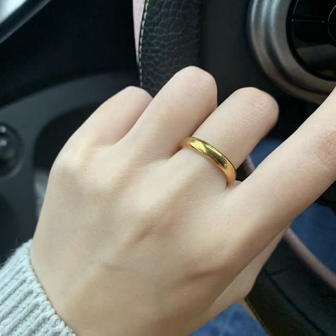 时尚开口光面女戒指简约风多样性发货其一
