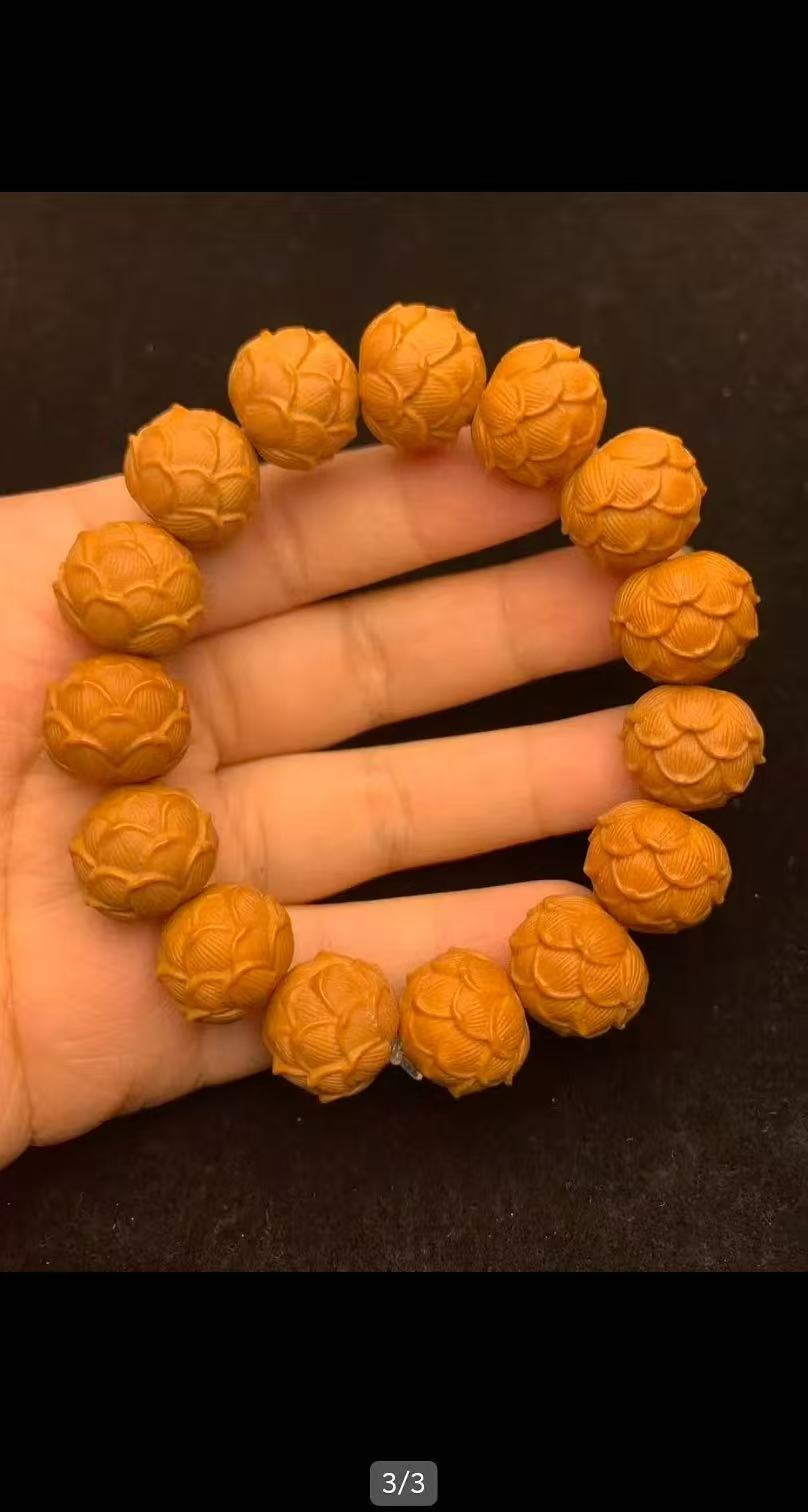 猴头核桃莲花手串