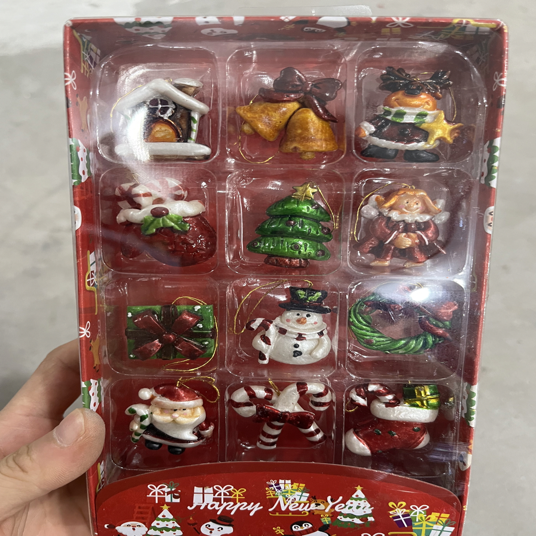 树脂小挂件卡通可爱圣诞节装饰挂件