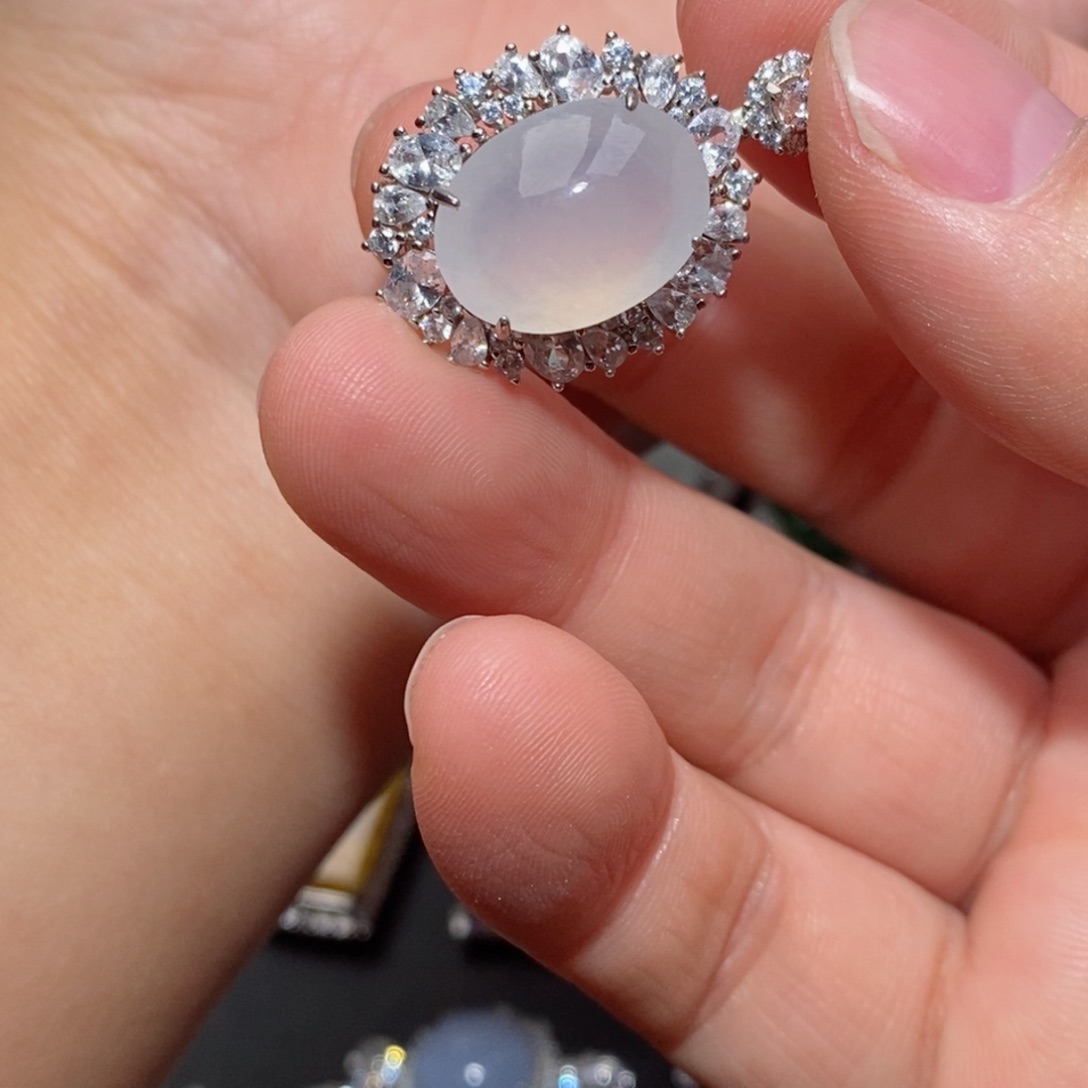 翡翠颈饰银S925镶嵌n k o