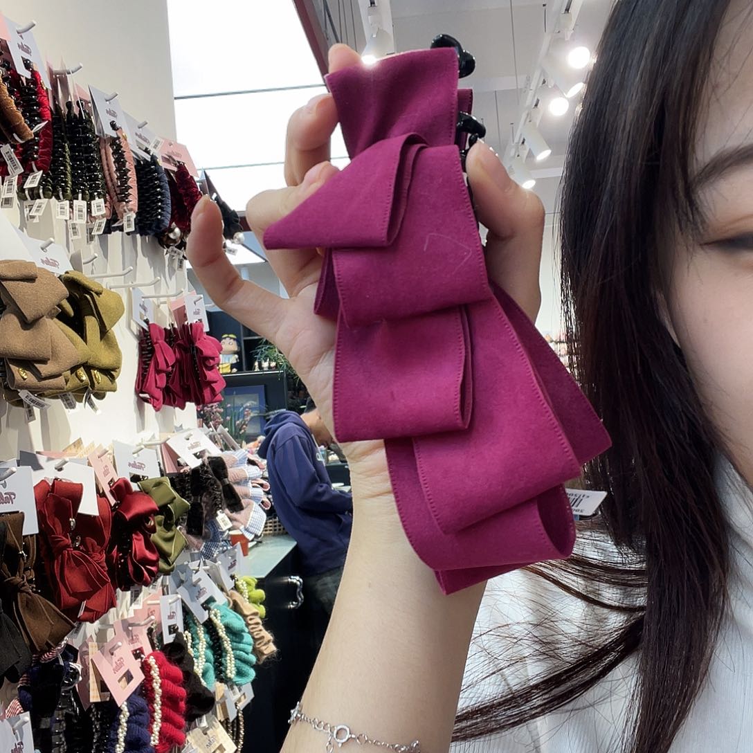 布艺非金属7 莓果粉香蕉夹