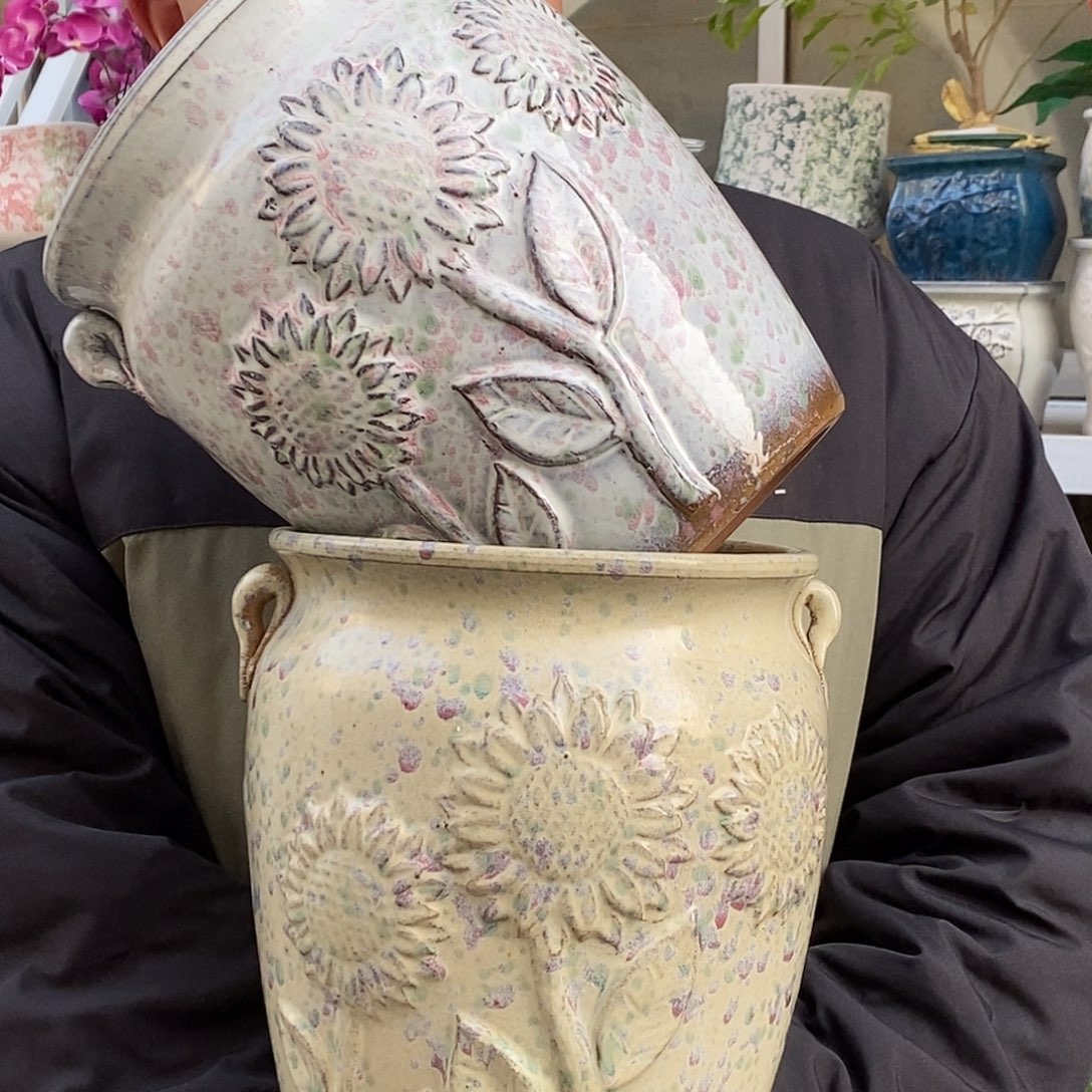 花盆紫砂口20高25福利俩个