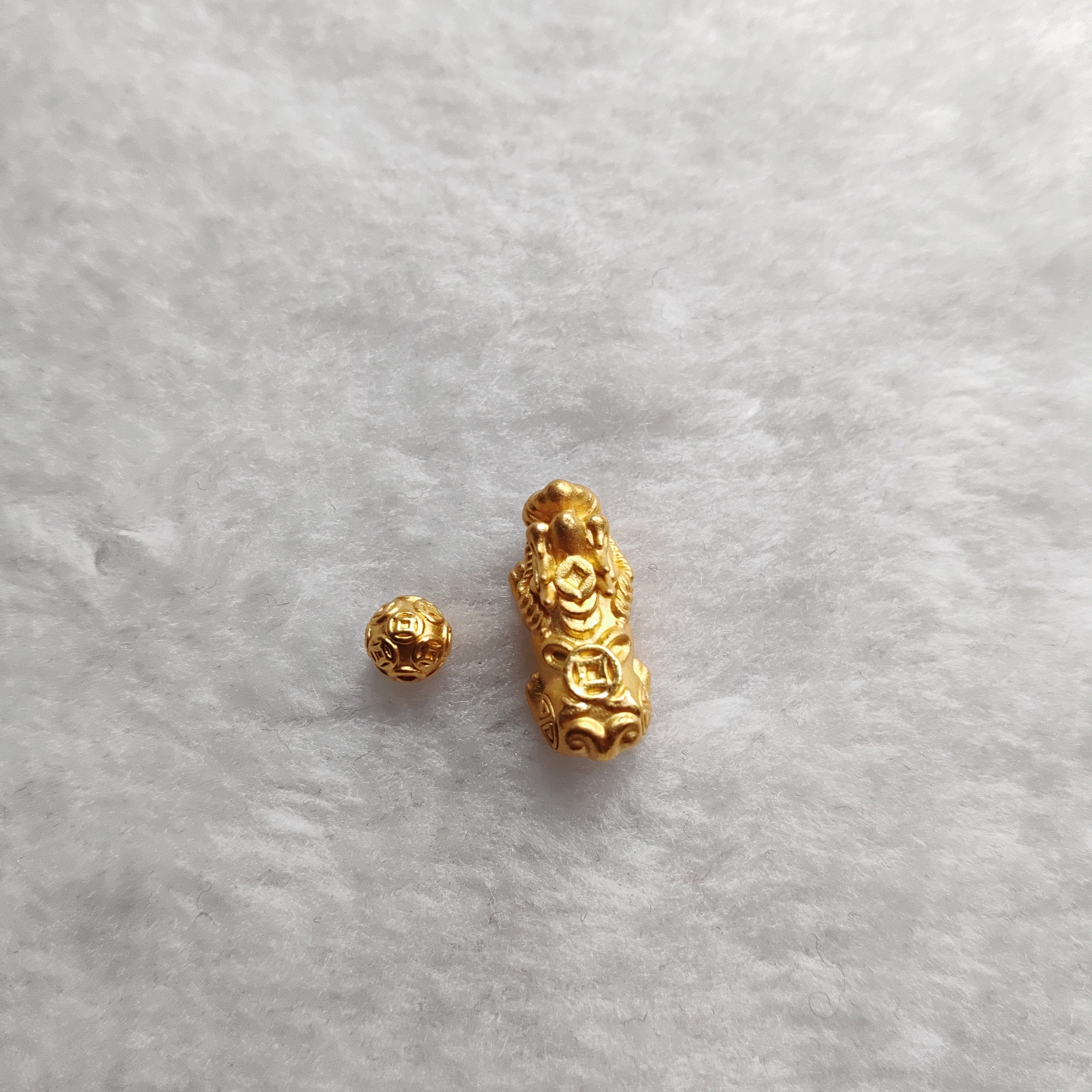 金元宝足金999貔貅珠子首饰