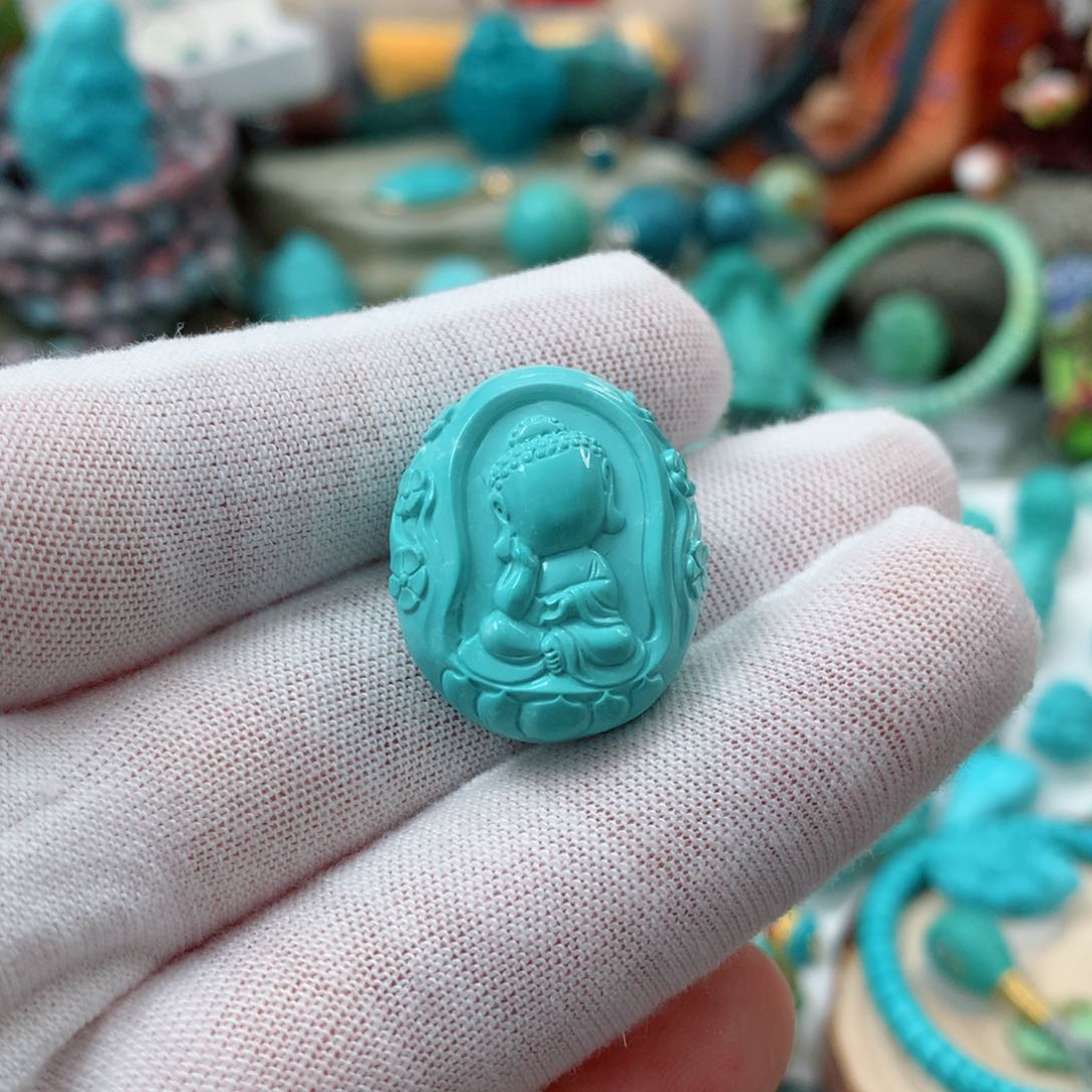 绿松石珠宝奇石未镶嵌