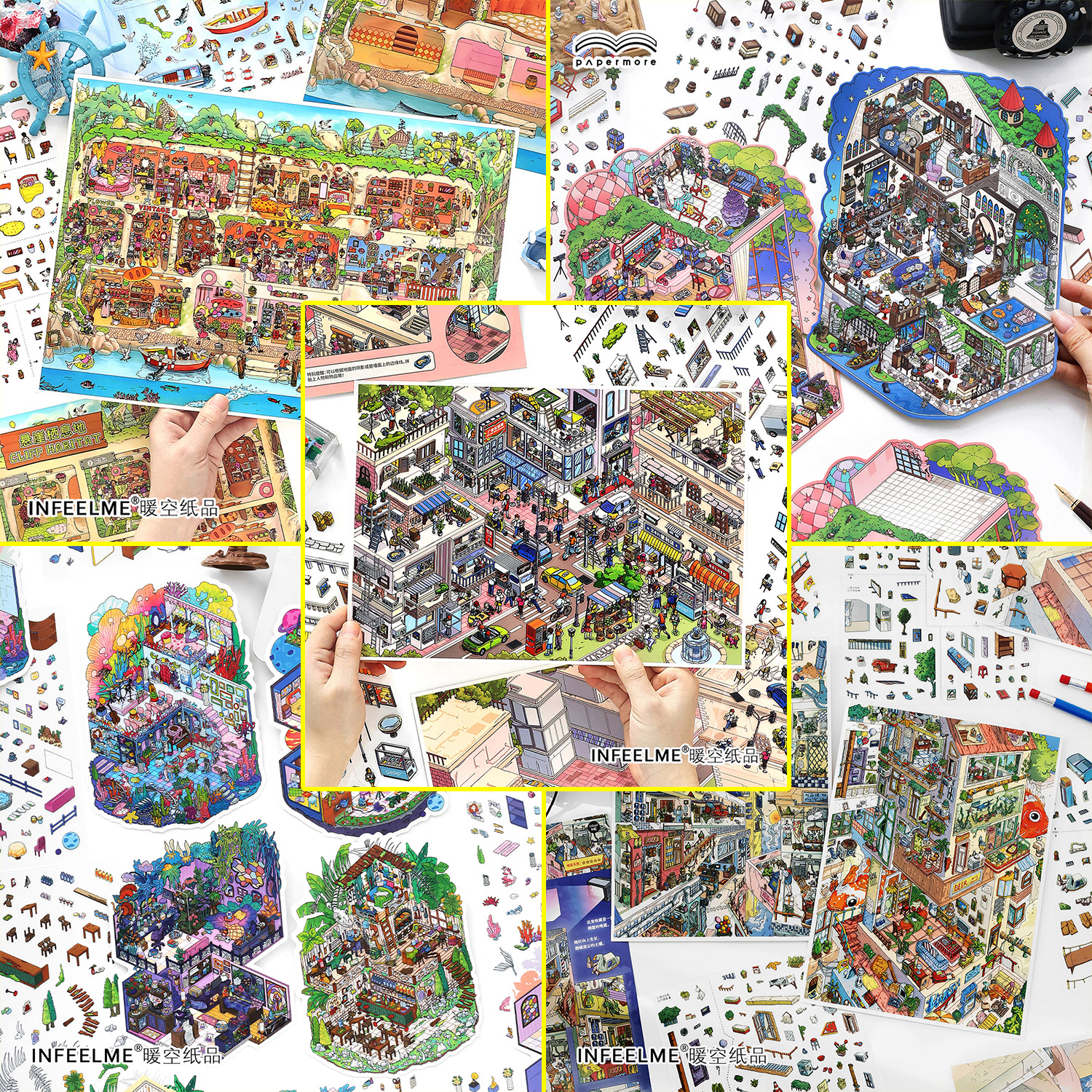 infeel.Me今日营业中29.0 31.0 35.0场景贴纸小屋20.0造景贴纸