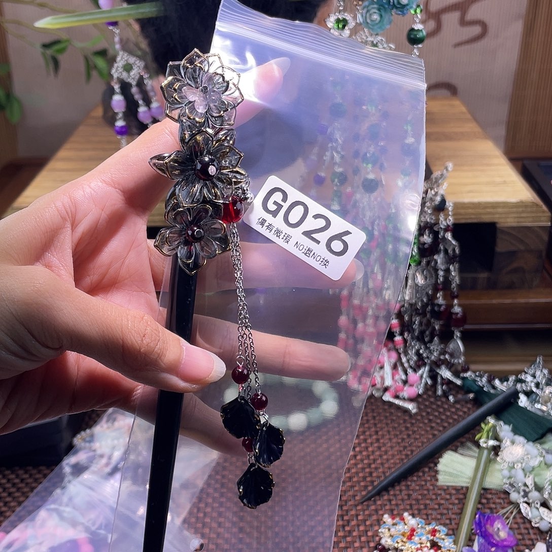 *****蛇纹石玉合金发饰