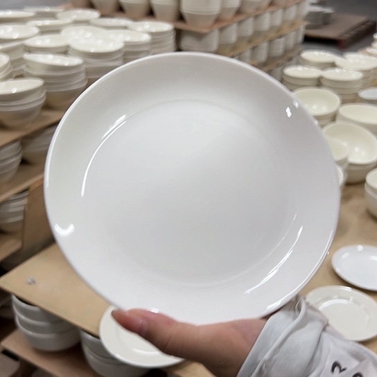 新骨瓷044微瑕暗线条7寸暗线条平盘