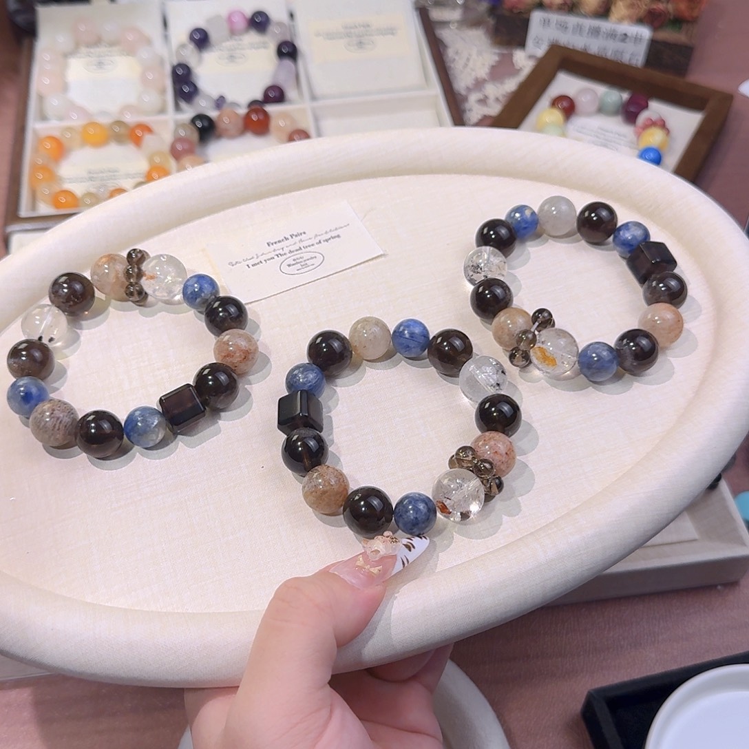 水晶手链合金天然水晶手串多样性发其一