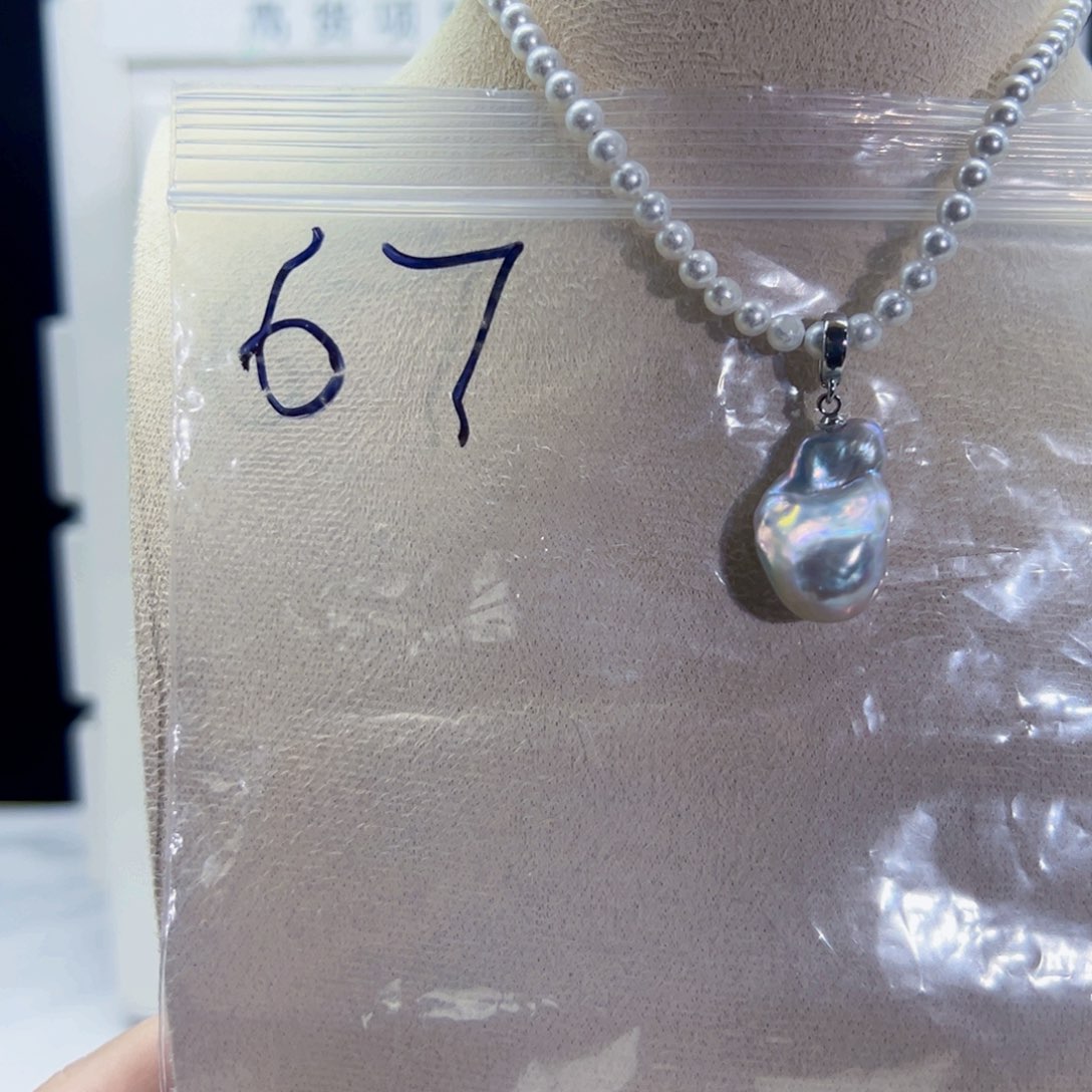 颈饰合金淡水珍珠