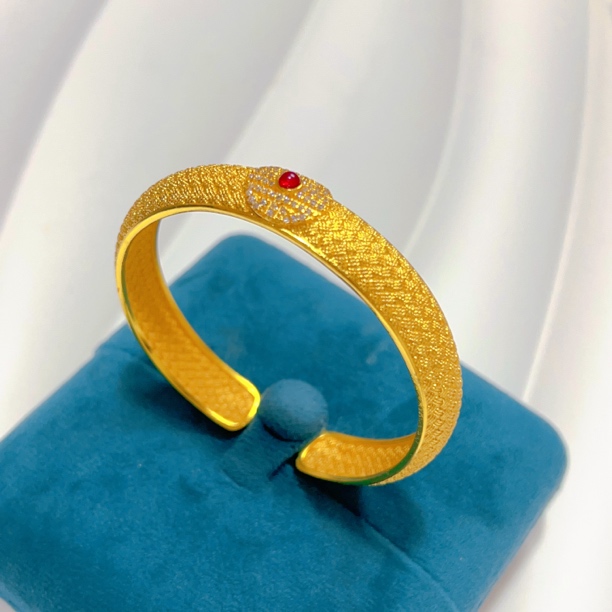 铜合金手镯 时尚百搭开口拉花手镯188004