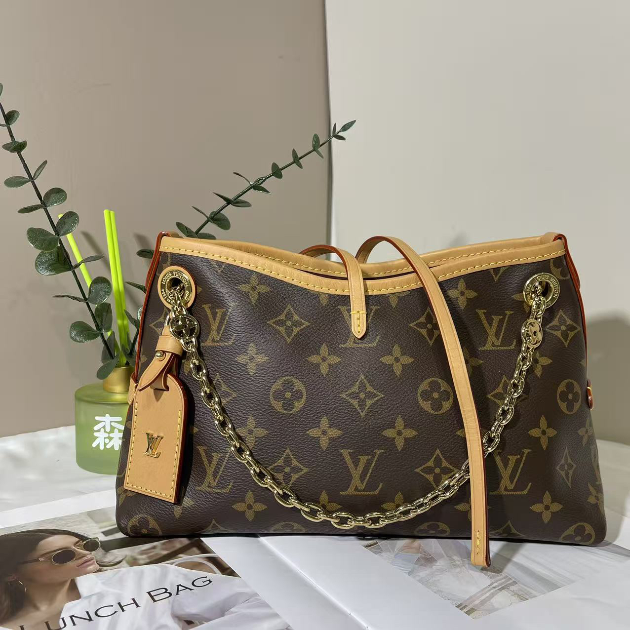 95新 LouisVuitton/路易威登 路易威登carryallbb芯片款