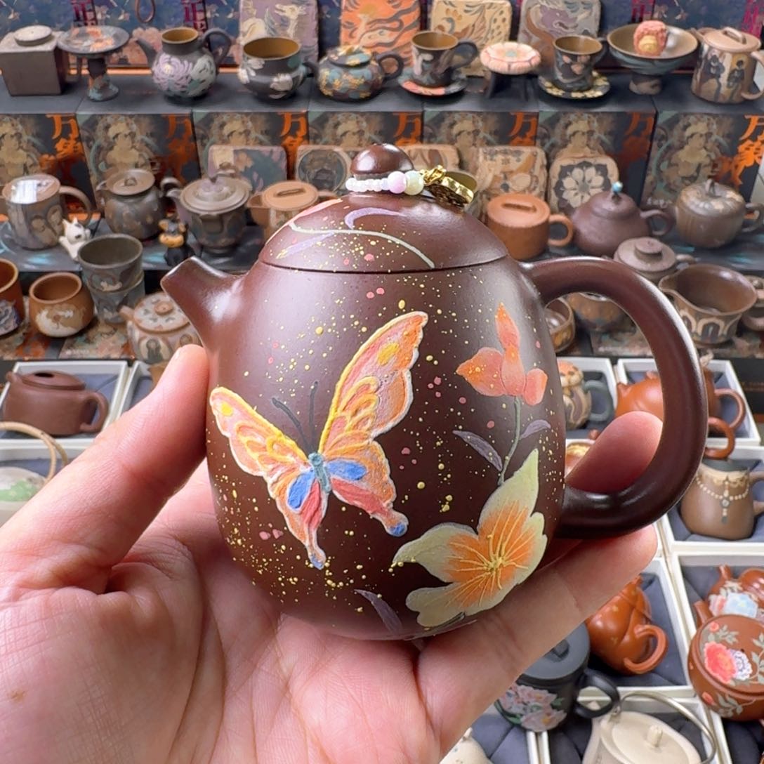 茶壶紫砂200ml原矿精工半手