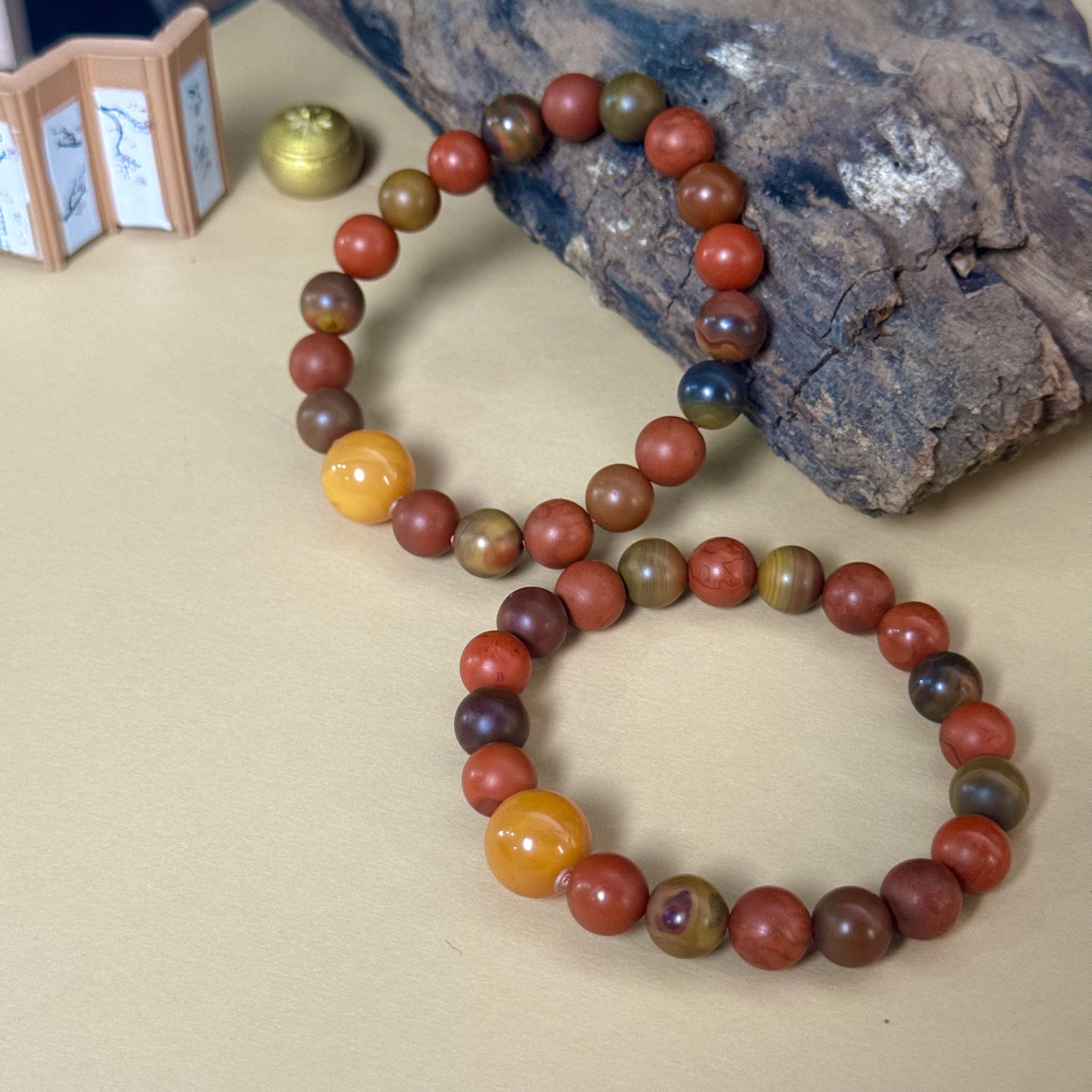 【景旺】9mm+老蜡包浆南红手串＠多样性只发其中一件