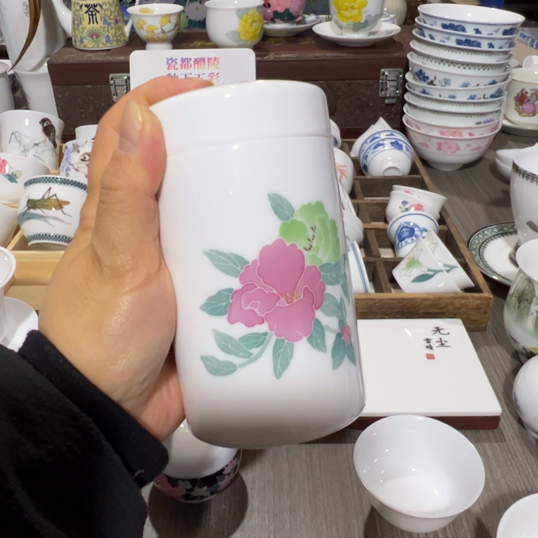 醴陵瓷直播供货基地手绘