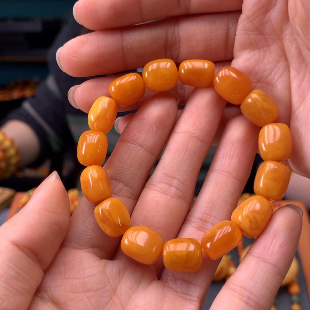 蜜蜡未镶嵌手串天然