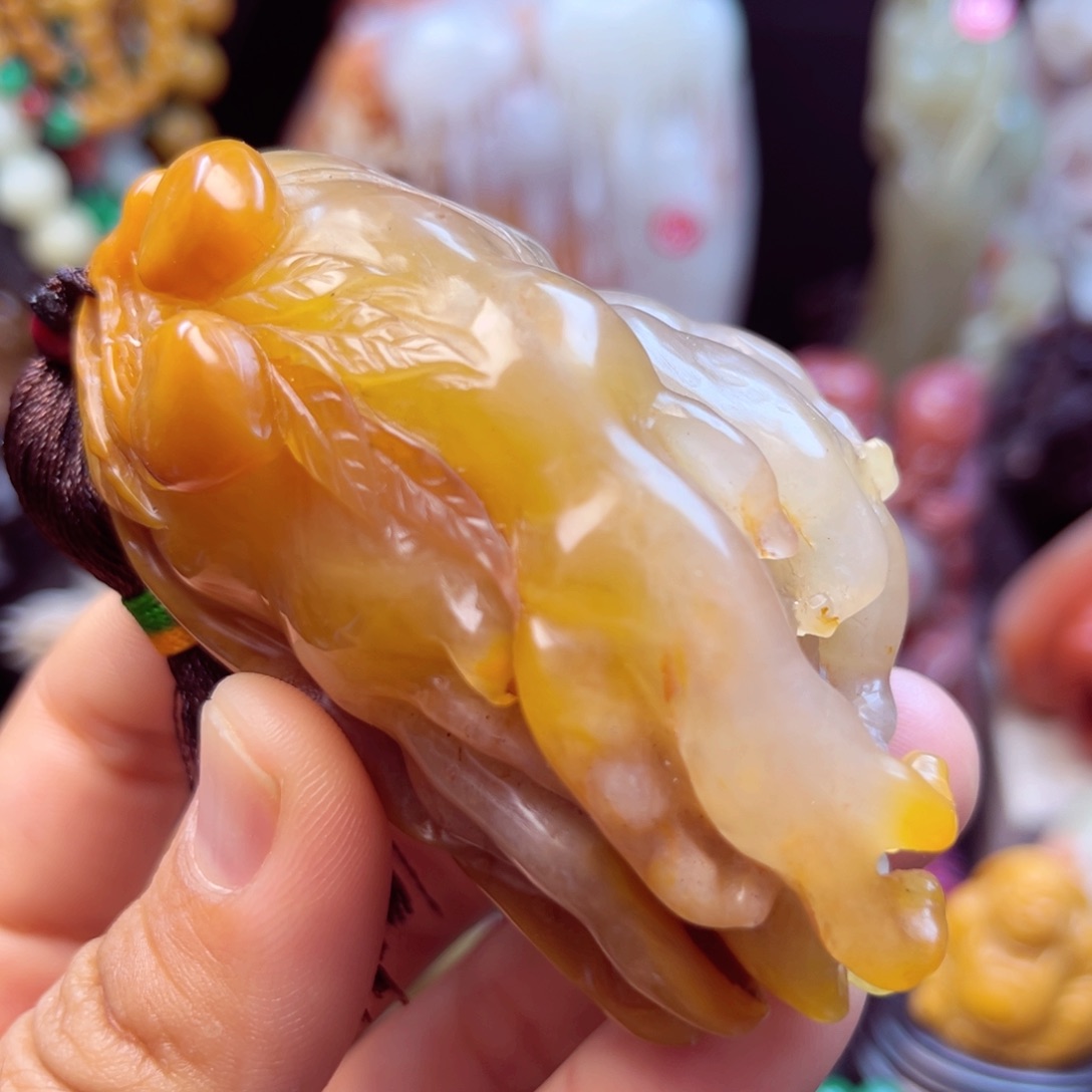 寿山石佛手手玩件