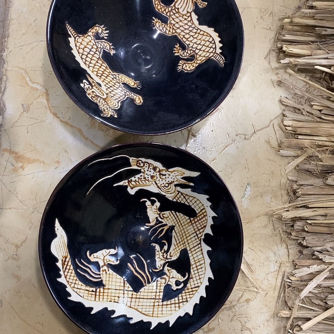 鸿***王瓷片吉州窑的倆大斗笠