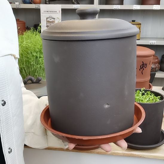 茶杯紫砂瑕疵品中号本色紫泥塑料托盘