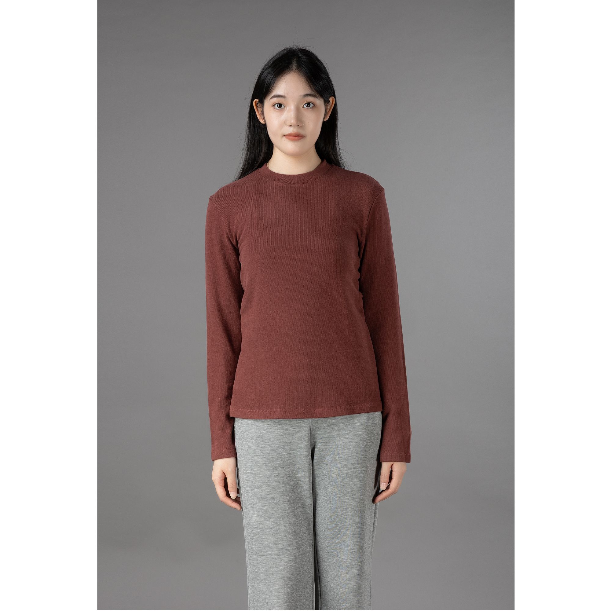 笕度.冬季女士伦敦呢针织中领衫320