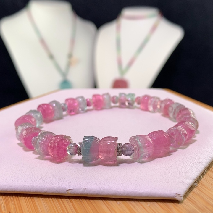 双色碧玺手链未镶嵌