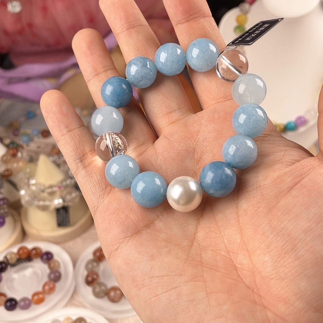 银S925镀金镶嵌手链水晶