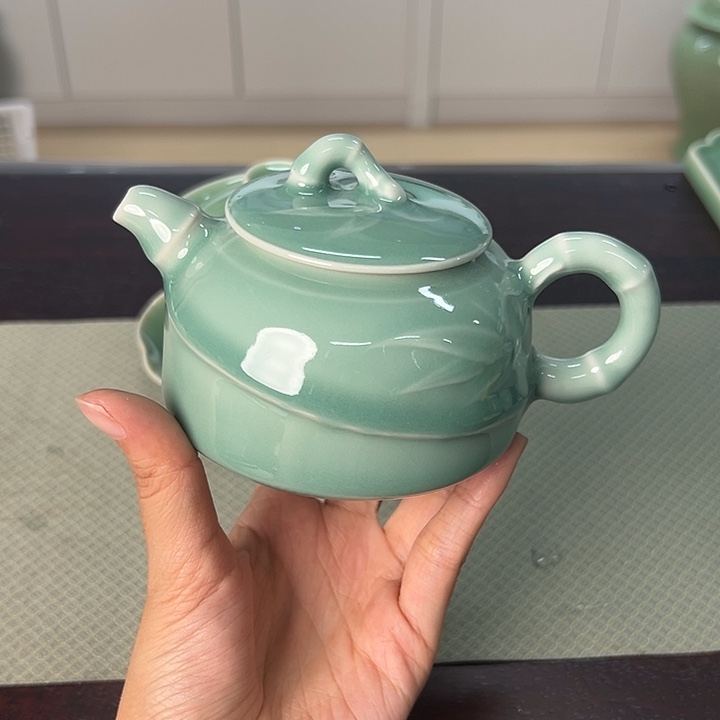 龙泉云间青瓷小米茶器