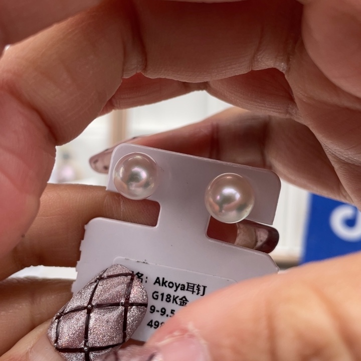 海水珍珠耳饰18K金镶嵌